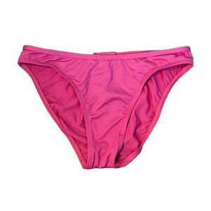 Everlast Classic Full Coverage Bikini Bottom Hot Pink Nylon Mid-Rise M